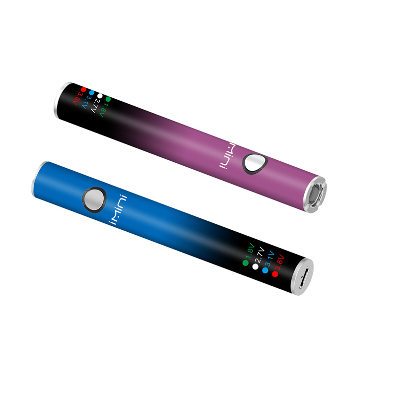 Otantik Imini AVB Düğmesi Pil 380mAh Değişken Voltaj Ön Işyası VV 4 Seviye ile 510 Vape Pen Kartuşları için Ayar Kartuş