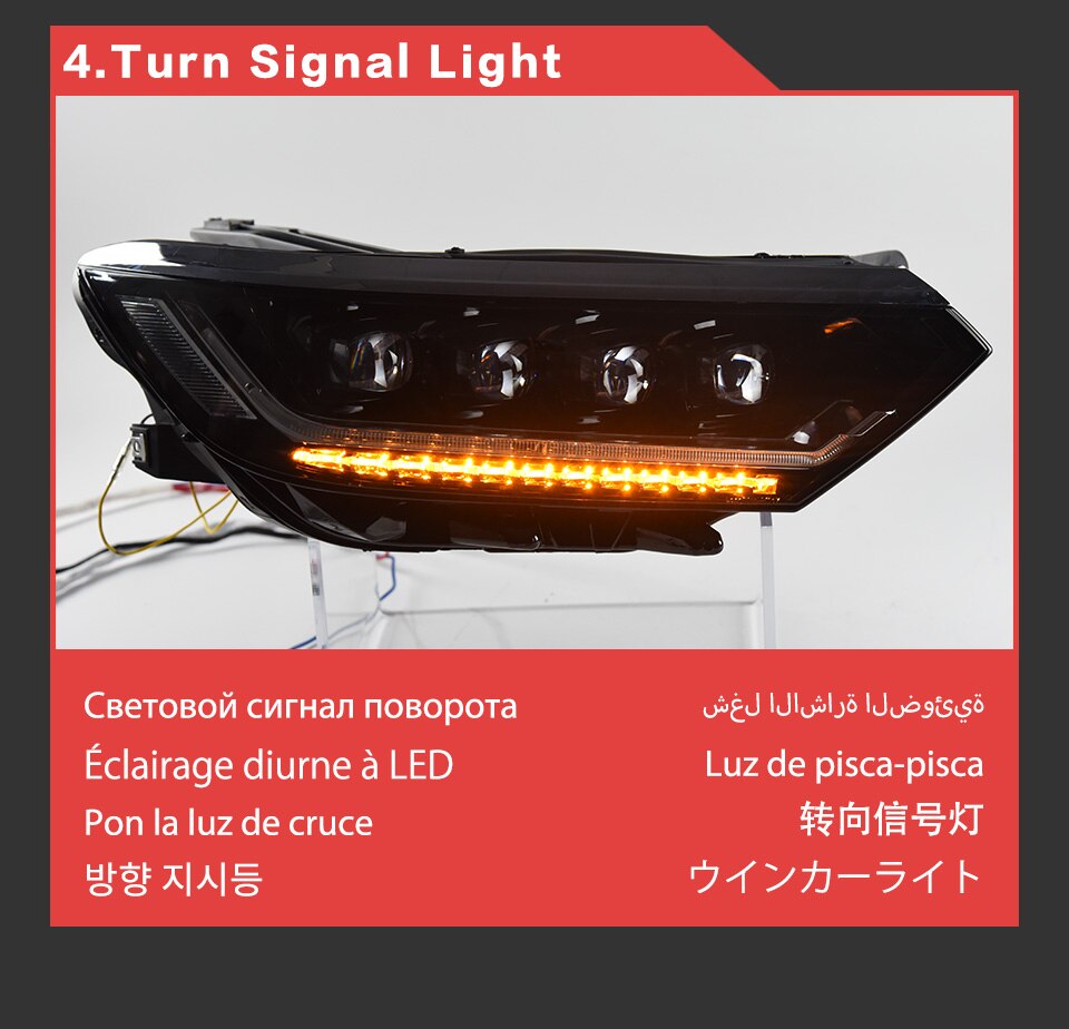 Car Styling Testa Della Lampada Passat B8 Versione Europea HA CONDOTTO il Faro 20 15-20 19 Magotan Anteriore DRL Luci di Segnalazione dinamica Auto Parte