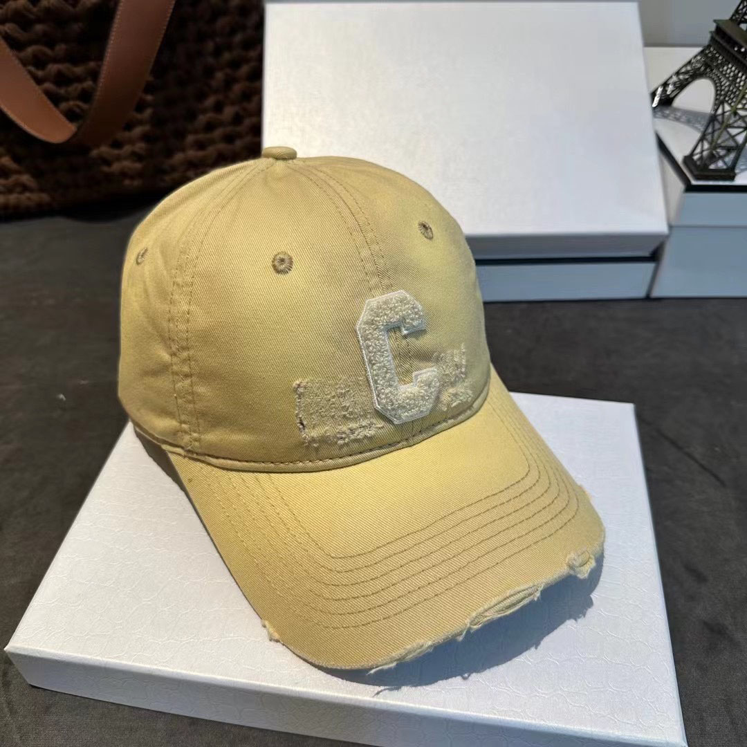 Coppie Estate Arcobaleno Sfumatura di colore Designer Berretto da baseball Donna Vacanze all'aperto Sport Protezione solare Lettera C Ricamo 3D Lavare e indossare Casquette stile