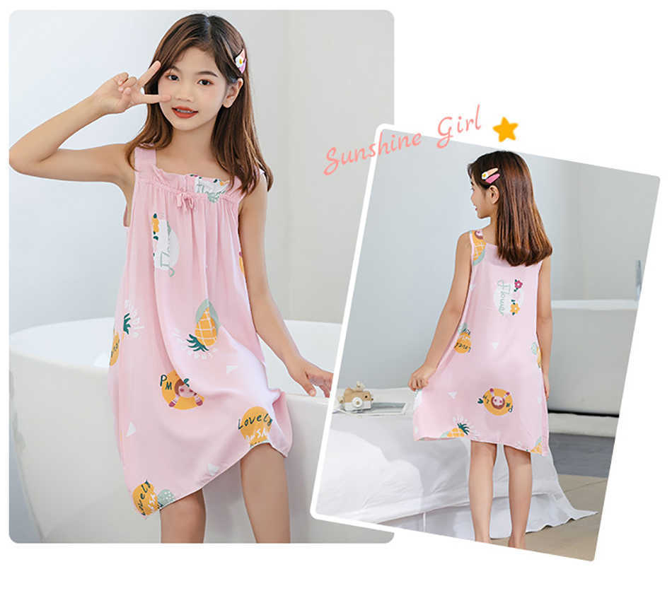 Girl's Dresses 2023 Summer New Girls' Cotton Silk Dress suitable children's families wear casual sleeveless printed dress for infants and children aged 2 to 12 G220523