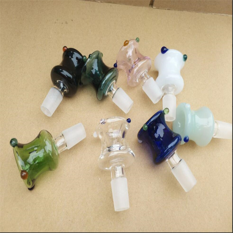 Rökrör Hopah Bong Glass Rig Oil Water Bongs Colorful Dot New Concave Bubble Head