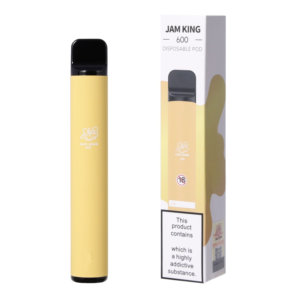 Originele Puff Vape Pen Jam King 600 wegwerp e-sigaret 2 ml 550 mAh Batterij voorgevulde vapes 20 mg Groothandel Fabriek China Starterkit bang elux legend