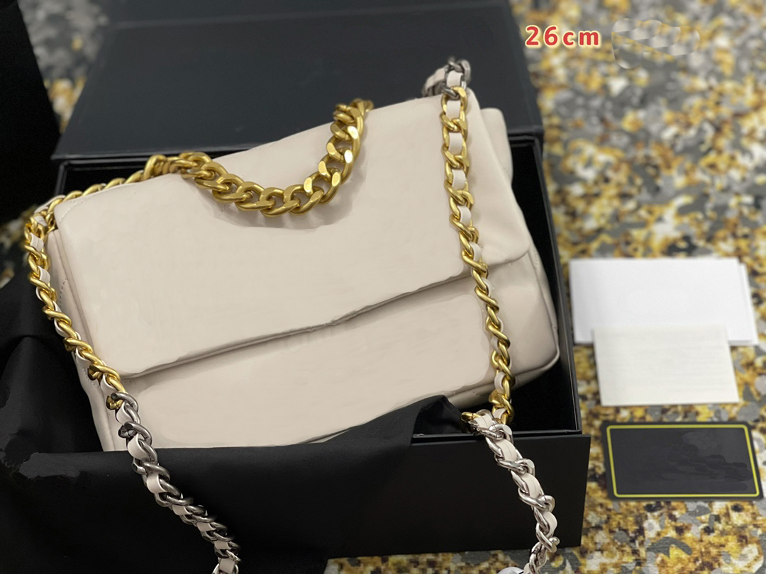 Designer Chain Crossbody Bag Real Leather Shoulder Bag Handbag Women Classic CC 19 Flap Purse Luxury Envelope High Quality Quilted Clutch Wallet
