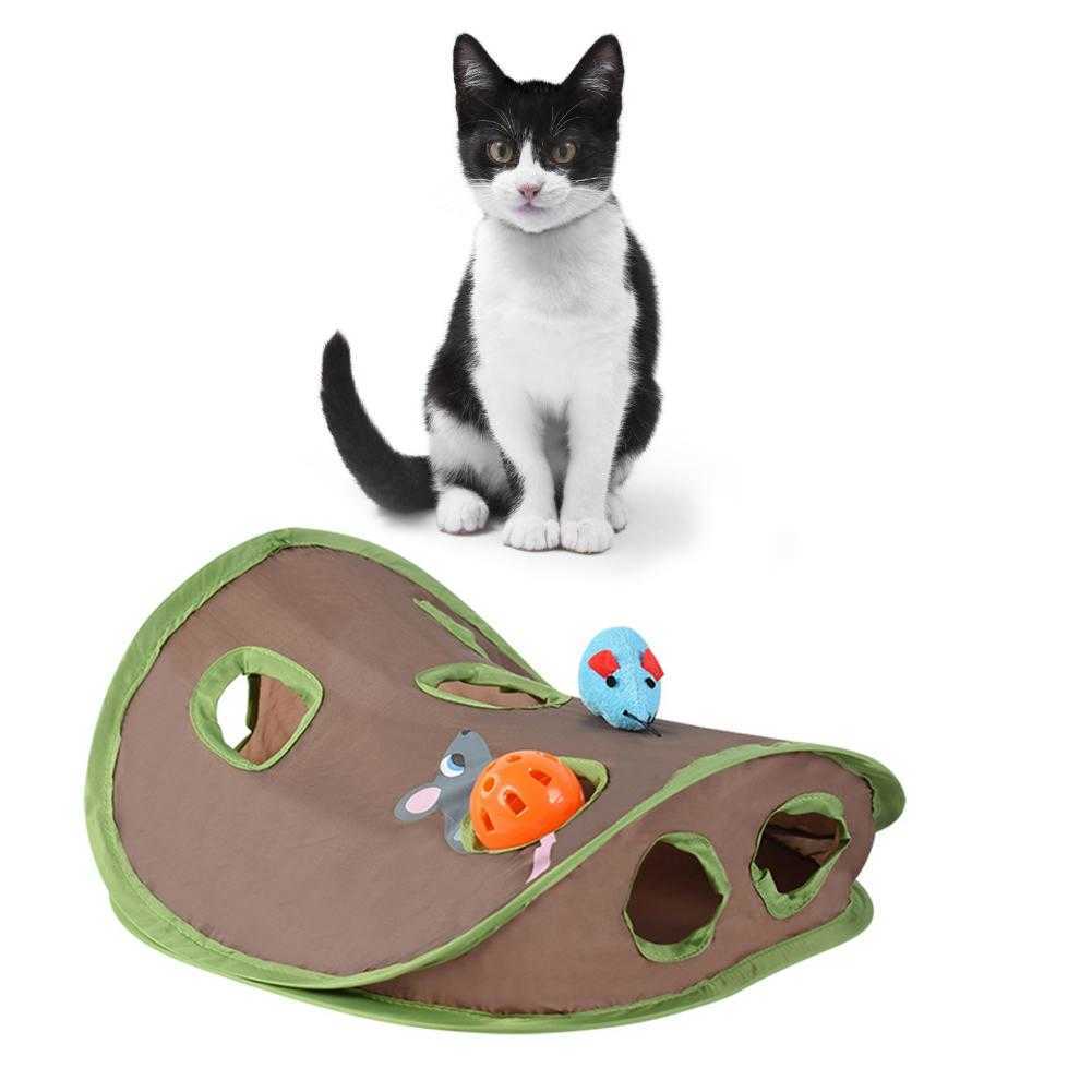 Toys sevimli kedi Pet Kedi Etkileşimli Gizle Seek Oyunu 9 Delikler Tüneli Fare Hunt İstihbarat Oyuncak Evcil Hayvan Gizli Delik Keden Katlanabilir Oyuncaklar G230520