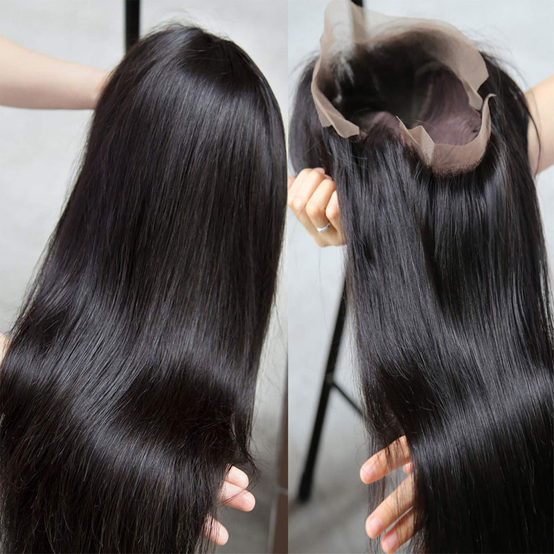 Носить и идти безжалостными париками для человеческих волос, предварительно подстригаемые ручные кружевные парики перед женщинами 4x6 сырой индийский человеческий парики