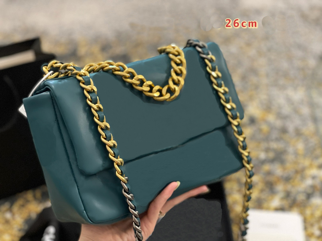 Designer Chain Crossbody Bag Real Leather Shoulder Bag Handbag Women Classic CC 19 Flap Purse Luxury Envelope High Quality Quilted Clutch Wallet