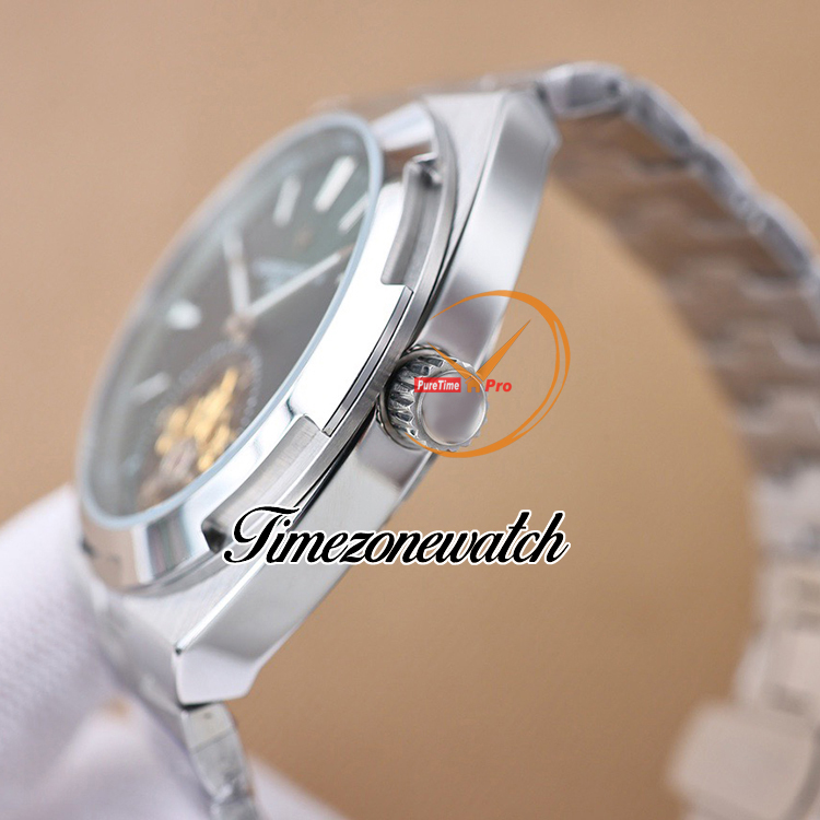 Nowy 42,5 mm zagraniczny Tourbillon 6000V/110R-B733 A2813 Automatyczne męskie zegarek Blue Dial Rose Gold Bransoleta 6000V Sport Gents Watches TWVC TimeZoneWatch E177C2
