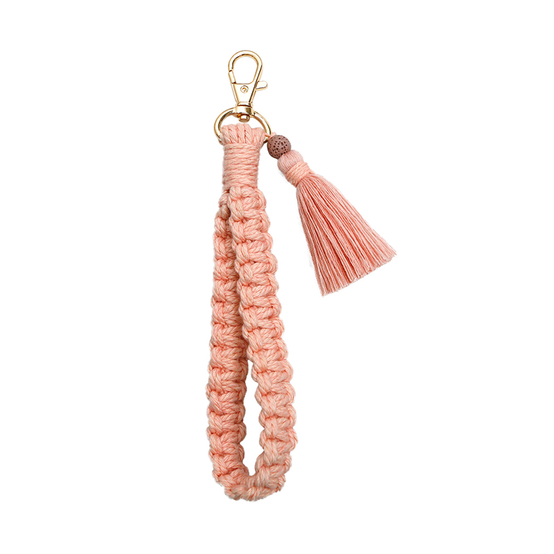 Boheemian Tassel Keychains hand geweven pols sleutelslange sleutel lanyards tas decoratieve hanger