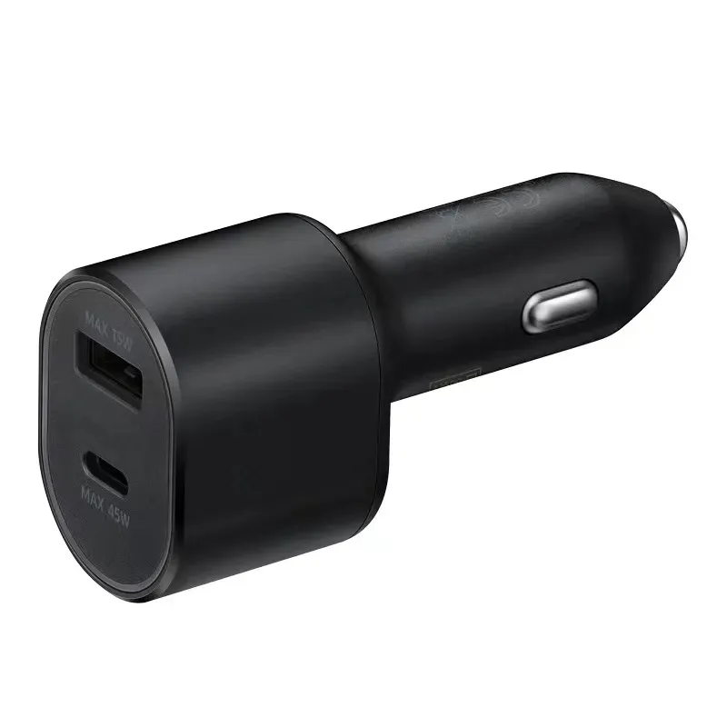 Adaptateur de chargeur de voiture de qualité oem 45w Charge super rapide 2.0 Double ports USB C Type-C Prises de voiture adaptatives rapides pour Samsung s22 note10 ep-l5300 avec boîte de vente au détail