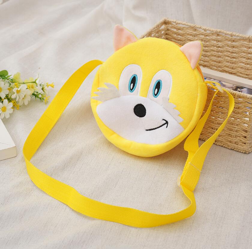 INS Kawaii Kids Round Shape Zipper Single Shoulder Bag PP Cotton Plush BAGS Kids Coin Bag Festival Gift