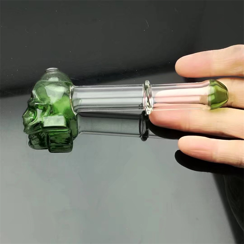 Rökrör Hokah Bong Glass Rig Oil Water Bongs Skeleton Single Wheel Colored Pipe