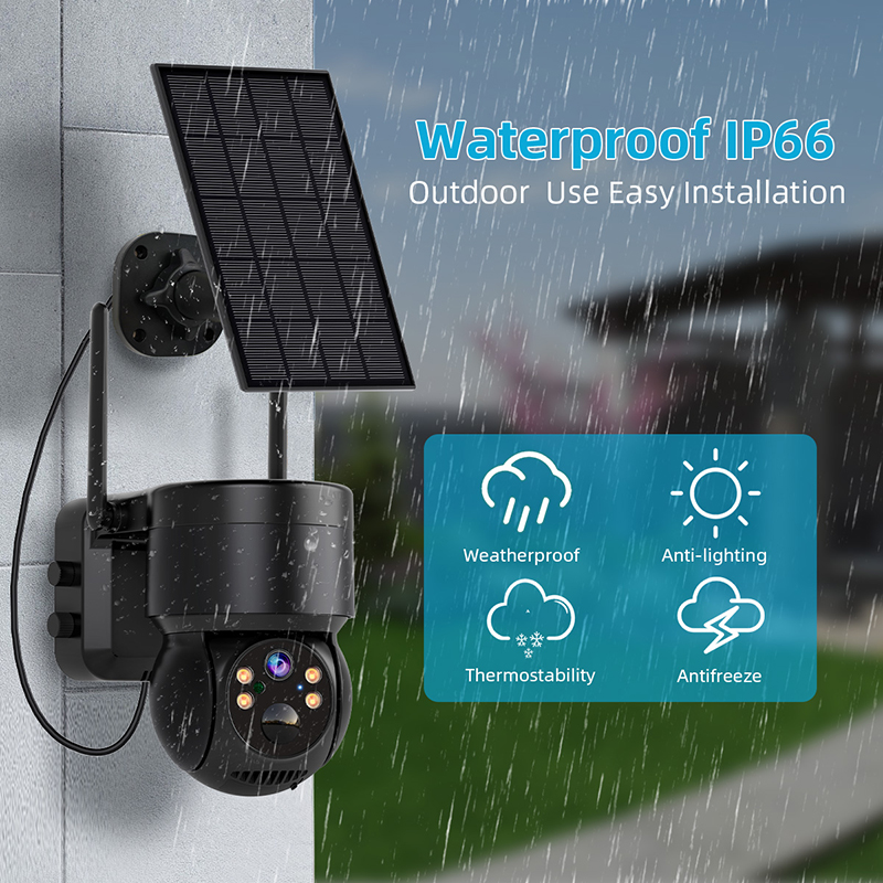 Q6 Solarkameras 3MP CMOS Auto Tracking 4G Solar Security Dome Smart Battery CCTV-Kamera