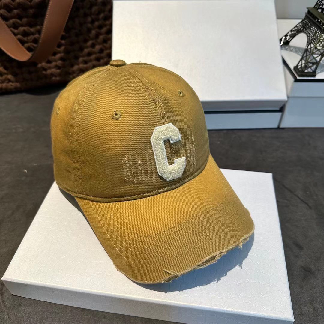 Coppie Estate Arcobaleno Sfumatura di colore Designer Berretto da baseball Donna Vacanze all'aperto Sport Protezione solare Lettera C Ricamo 3D Lavare e indossare Casquette stile