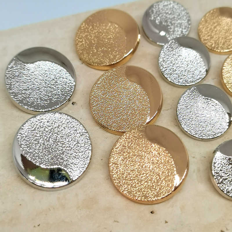 Sewing Notions Tools 18/23MM frosted gold and silver metal circular high-quality sewing accessories decorative buttons for handmade clothing DIY P230523