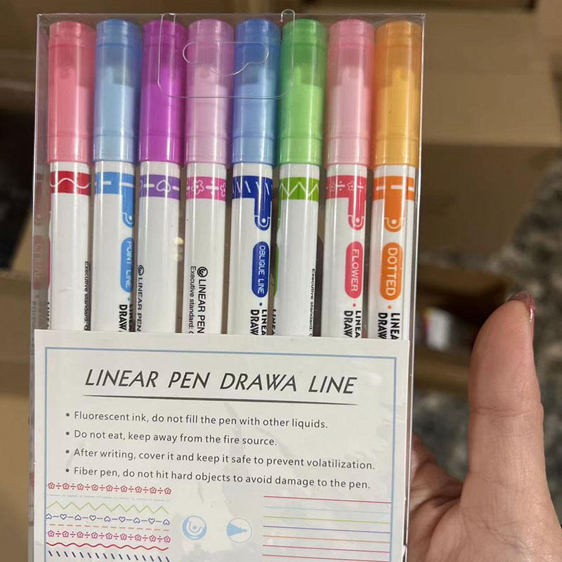 Kolorowy krzywa długopis podwójny punkt długopis Różne zakrzywione kształty Kolory Pen Penu