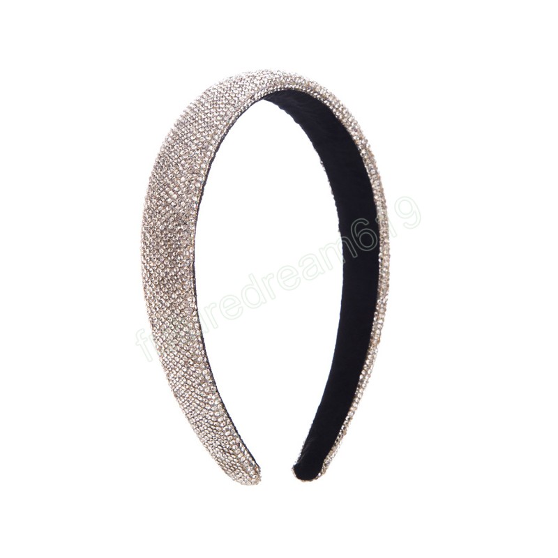 Femmes filles coloré strass perles éponge rembourré bandeau bandeau adulte cheveux accessoires cheveux Jewley