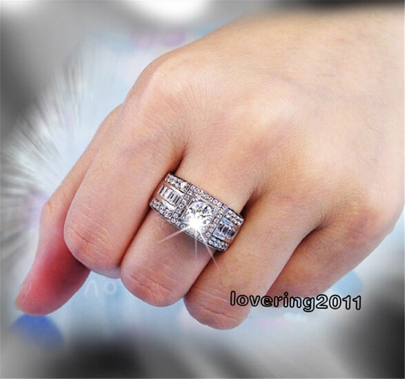 2022 Solitario Hombre 6mm Anillo de diamante 100% Real 925 joyería de plata esterlina Compromiso Anillos de boda para hombres Fiesta Bijou