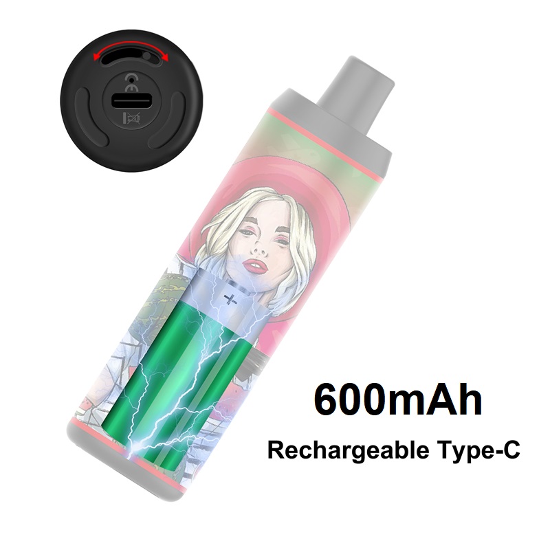 En gros Sunfire 8000 Puffs directement vers la vape jetable poumon 18 ml pré-rempli 600mAh USB Recharge Airflow Airflow Electronic Cigarette 0% 2% 3% 5% WAPE