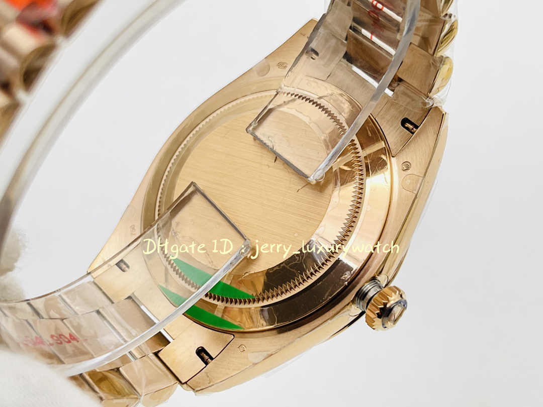 EW 228235 Montre de luxe pour hommes de type journal hebdomadaire 40 mm, miroir saphir, calendrier loupe 2,5x, mouvement à chaîne automatique 2836, changement rapide du calendrier de la semaine à saut instantané