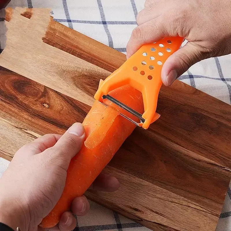 juchiva Thickening Double Head Paring Knife Plastic Peeler Household Kitchen Fruits Potato Multi Function Grater Wholesale