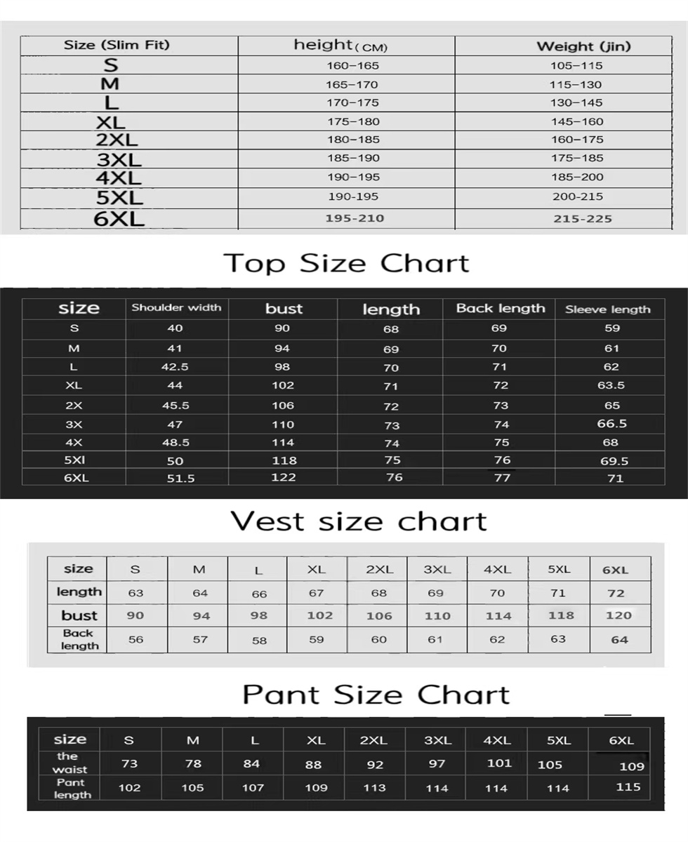 designer mens Set Business Formal Fashion Dress Slim Fit Tank Top Three Piece Luxury Brand Groom Dress Fashion White Collar Set Three Piece Dress Set Two Piece Set S-6XL