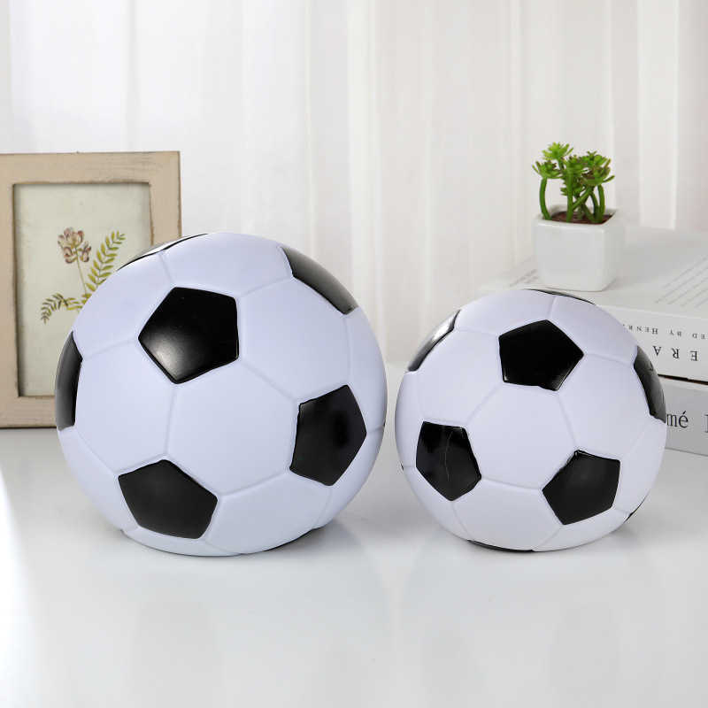 New Figurines Basketball Football Piggy Bank Vinyl Children's Cartoon Piggy Bank Coin Piggy Bank Fall Resistant Student Children Birthday Gift G230523