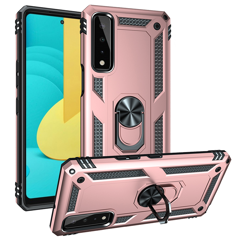 Armor Ring Holder Phone Cases Para LG Stylo 5 6 7 Aristo 2 3 4 5 Plus K22 K30 K31 K32 K40 K50 K51 K52 Heavy Duty Shockproo Magnetic Kickstand Capa para celular