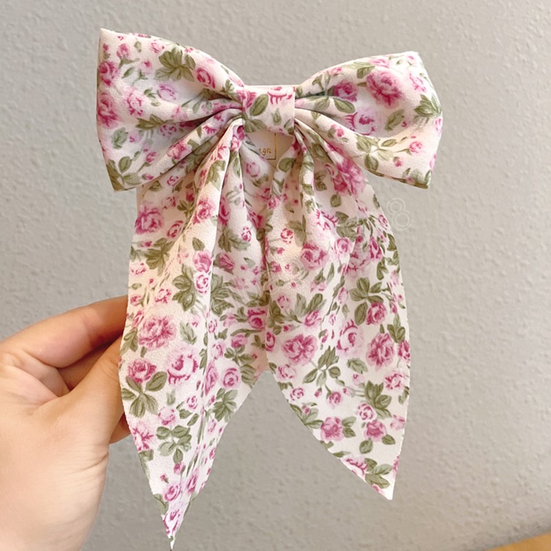 Frauen Süße Solide Bowknot Haar Clips Mädchen Druck Bogen Haarnadeln Band Schmetterling Barrettes Entenschnabel Clip Kinder Haar Zubehör