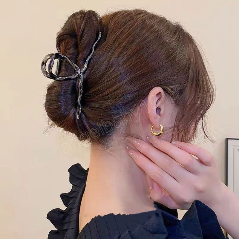 Metal Geometryczne włosy pazur kraba spinki do włosów moda włosy klipsy barrettes kobiety dziewczyny koreańskie kucyk akcesoria do włosów