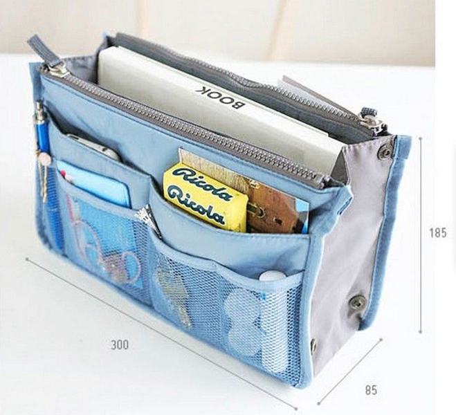 Makeup Bag Purse Cosmetic MP3/Mp4 Phone Storage bags Organizer Sundry Bags Cosmetics Bags Multi Two Zipper Bag Factory Price