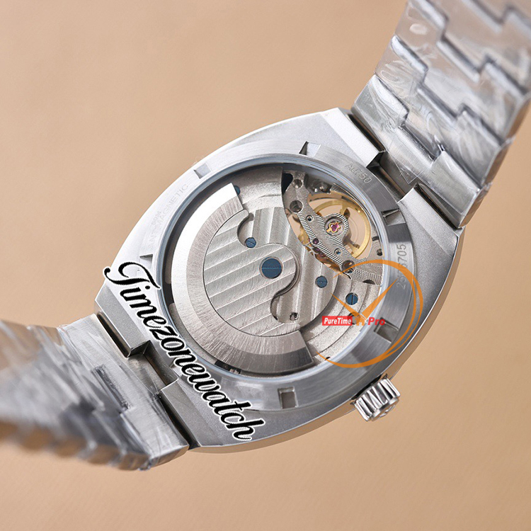 Nowy 42,5 mm zagraniczny Tourbillon 6000V/110R-B733 A2813 Automatyczne męskie zegarek Blue Dial Rose Gold Bransoleta 6000V Sport Gents Watches TWVC TimeZoneWatch E177C2