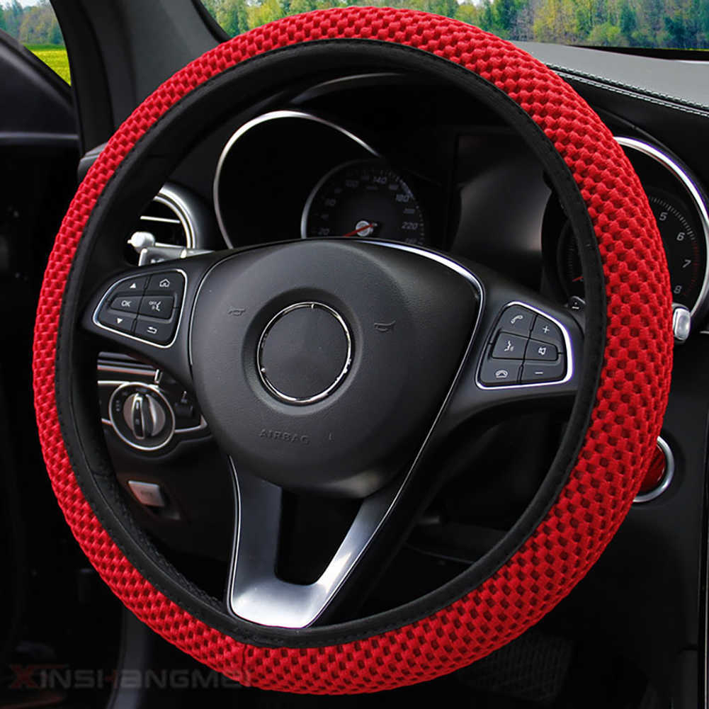 New Car Steering Wheel Cover Skidproof Durable Fabric Soft Steering Universal Wheel Sleeve Covers Auto Interior Car Accessories