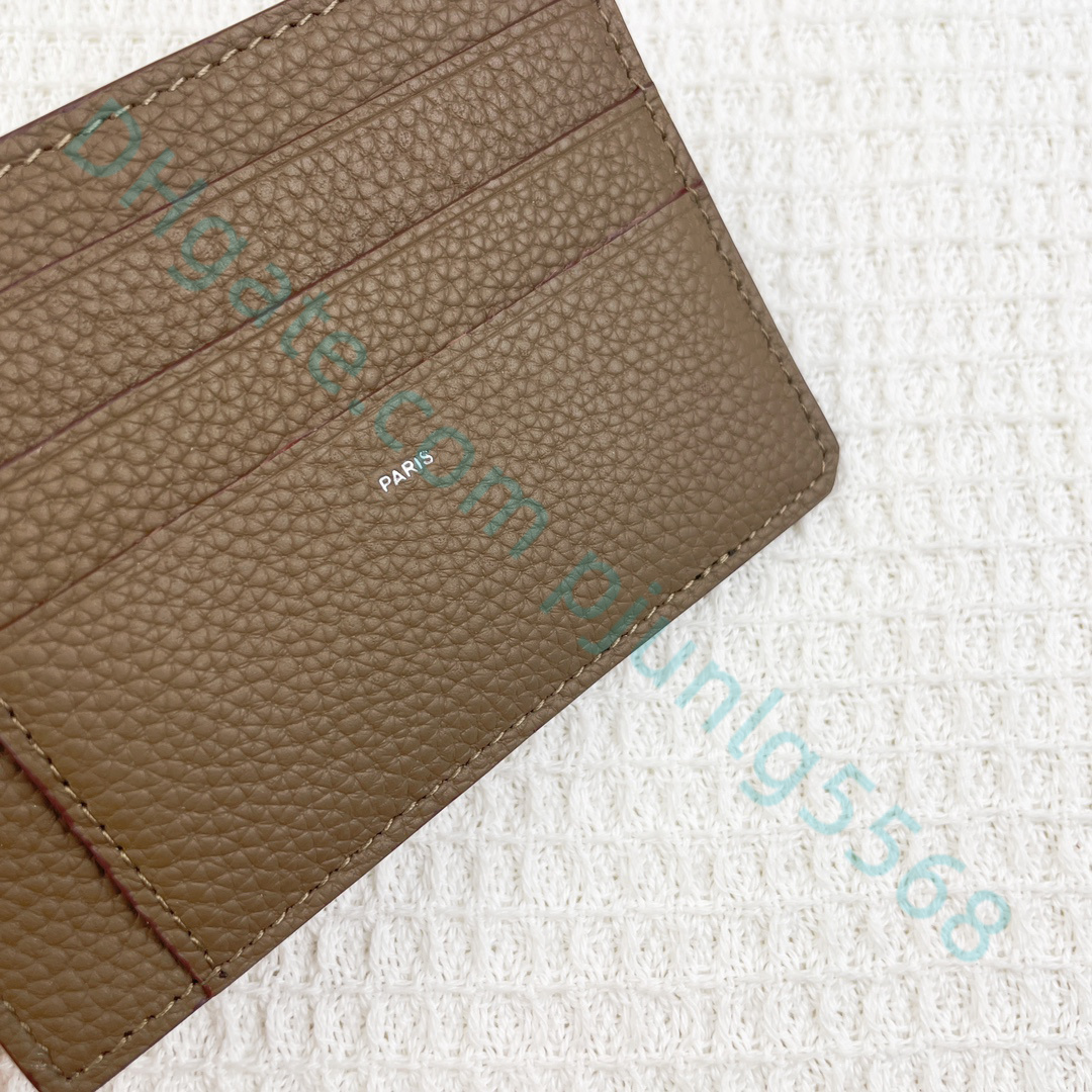 Womens Designers Passport Card Holder Cardholder äkta läder Luxury Coin Pures Key Pouch Högkvalitativ kopplingsväskor Wallet Original Box