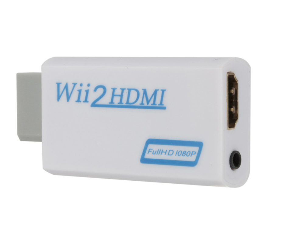 Full HD 1080p Wii till HDMI Kompatibel Converter Adapter Wii2HDMI Converter 3.5mm Ljud för PC HDTV Monitor Display