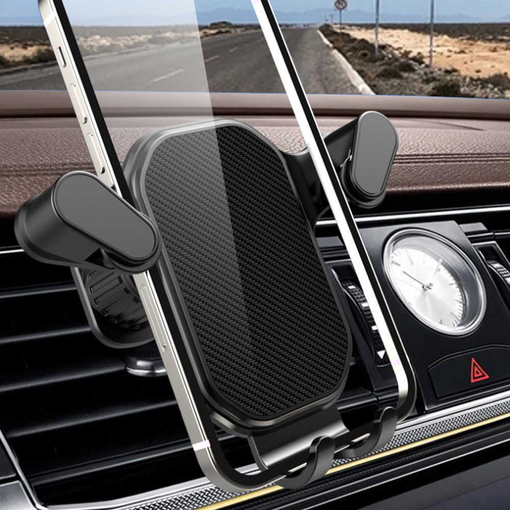 Nouvelle voiture Air Vent Clip Mount Gravity Car Phone Holder Smartphone Gps Holder Upgrade Support Mobile Support pour Iphone 13 12 Xiaomi