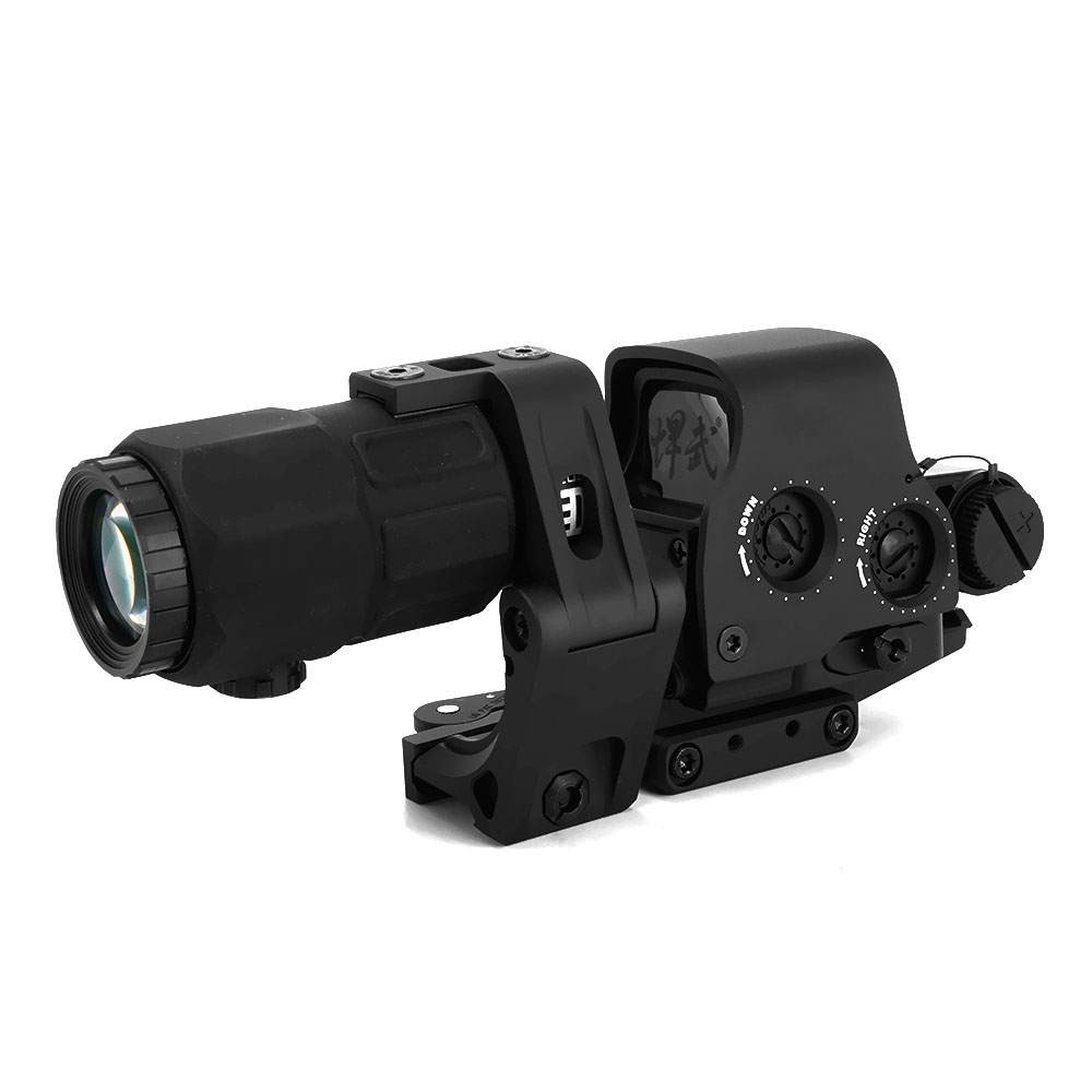 Holy Warrior Exps3-0 Red Dot Sight with G45 5X Magnifier med Fast Riser och FTC Mount Combos US Flag Marking