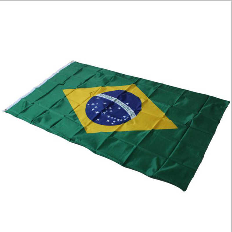 Bannerflaggor 3ftx5ft Brasilien flagga 150x90 cm Custom Flag Banner National Flags Super-Poly Indoor/Outdoor Brasil Flag Country Banner G230524