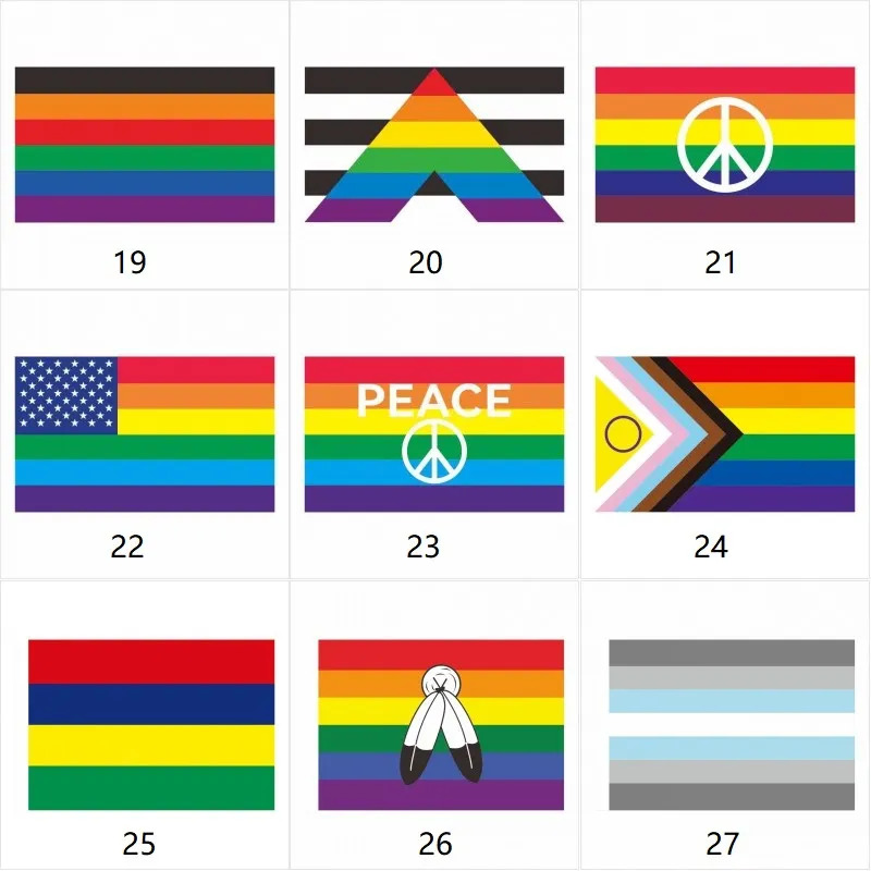 3*5Fts 90x150cm LGBT Gay Pride Rainbow Flag Customized Home Decor Gay-Friendly LGBT Flag Banners Direct factory wholesale