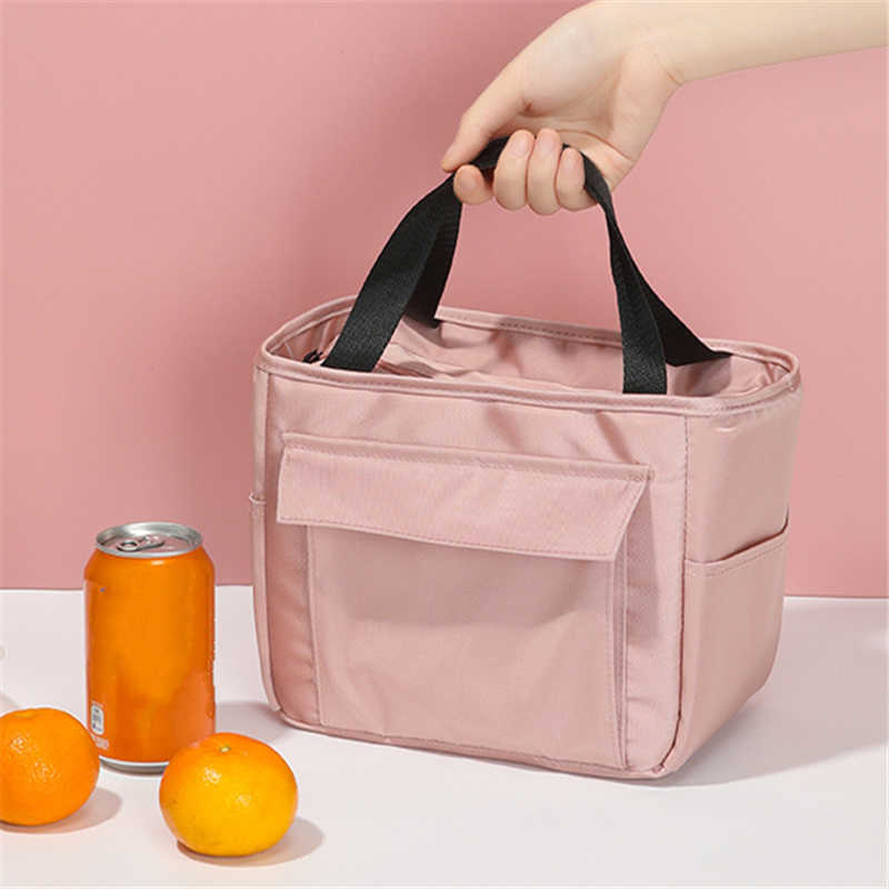 Backpacking Packar stor kapacitet Lunch Box Hot Waterproof Oxford Cooler Ice Women's Children's Picnic Bento School Food Storage Bag P230524