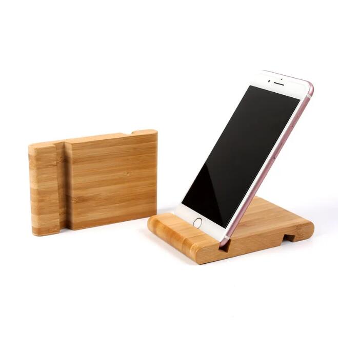Lazy Bamboo Desktop-Handyständer, kreative Handyhalterung, Bambus-Umweltschutzständer
