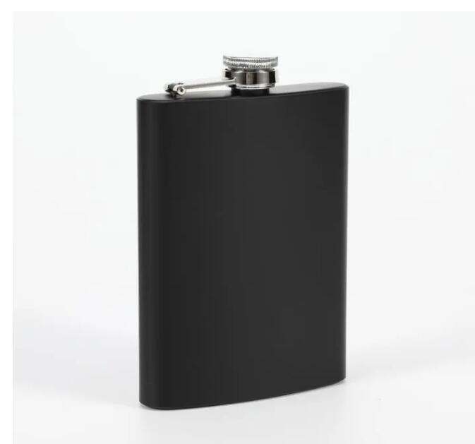 6oz 7oz 8oz Black Frosted Hip Flask 304 stainless steel mini wine kettle Outdoor camping portable wine pot