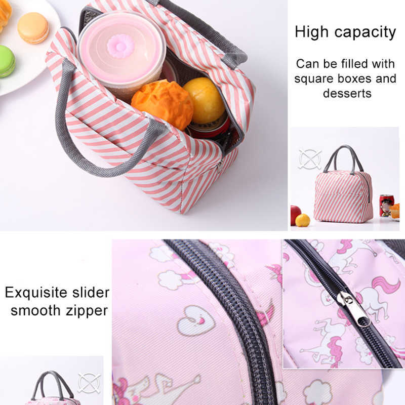 Rucksackpackungen Handheld isoliertes Kühler für Frauen und Kinder Lunchbox Picknick -Reise tragbares Aufbewahrung Frühstück Heiße Lebensmittelbeutel P230524