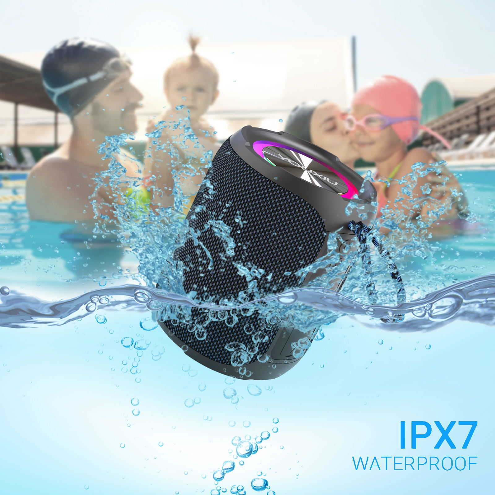 Haut-parleurs portables YOUXIU 40W haut-parleur Bluetooth Portable caisson de basses 360 degrés stéréo Surround boîte de son étanche IPX7 Support TWS USB