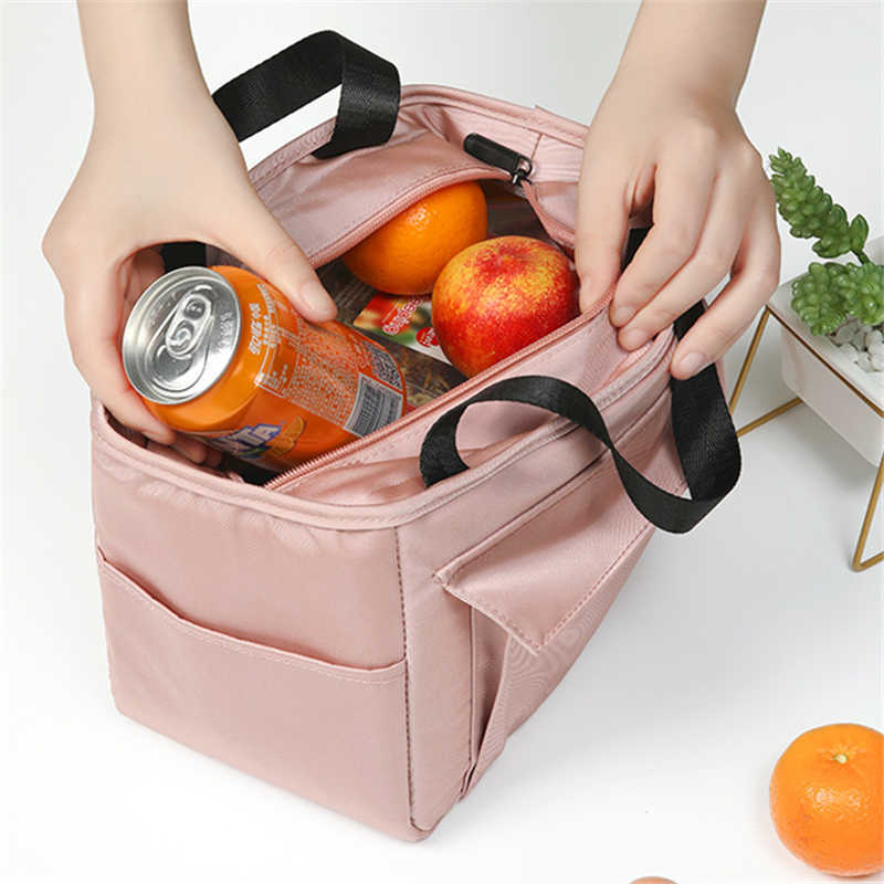 Backpacking Packar stor kapacitet Lunch Box Hot Waterproof Oxford Cooler Ice Women's Children's Picnic Bento School Food Storage Bag P230524