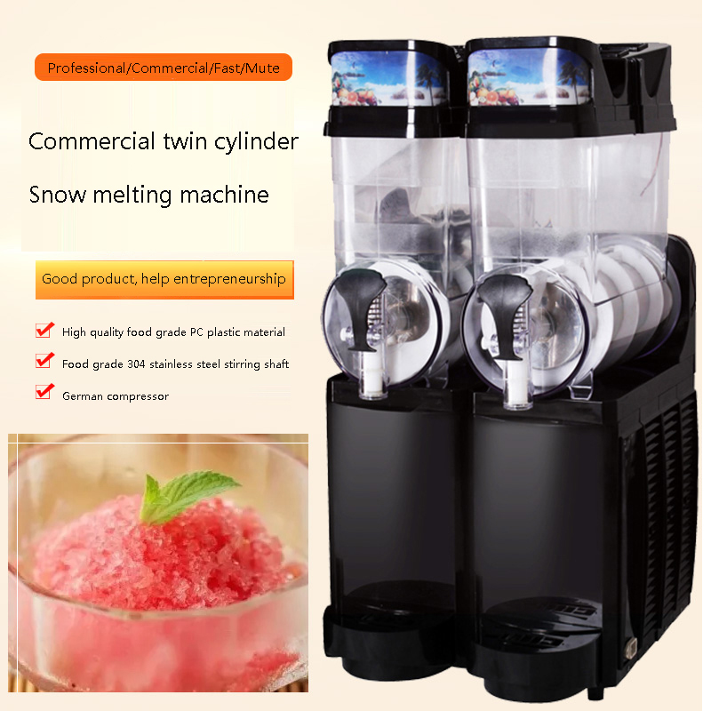 Commercial Slush Machine Frozen Drink Dispenser Ice-Cool Juice Making For Cafe Snack Bar Home Snow Melting Machine