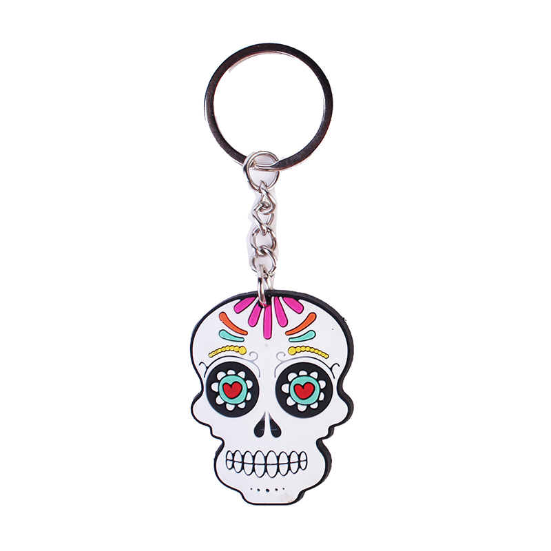 Skeleton Keychain Children's Ryggsäck PVC Silikon Keychain Halloween Keyring Key Chain