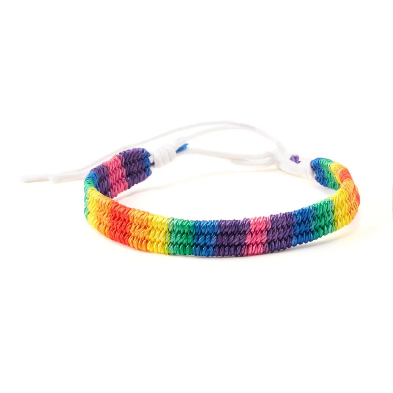 Pletające bransoletki minimalistyczne ręcznie tkanki bransoletki Charm Rainbow Bracelets Męskie damskie opaski do biżuterii Akcesoria biżuterii