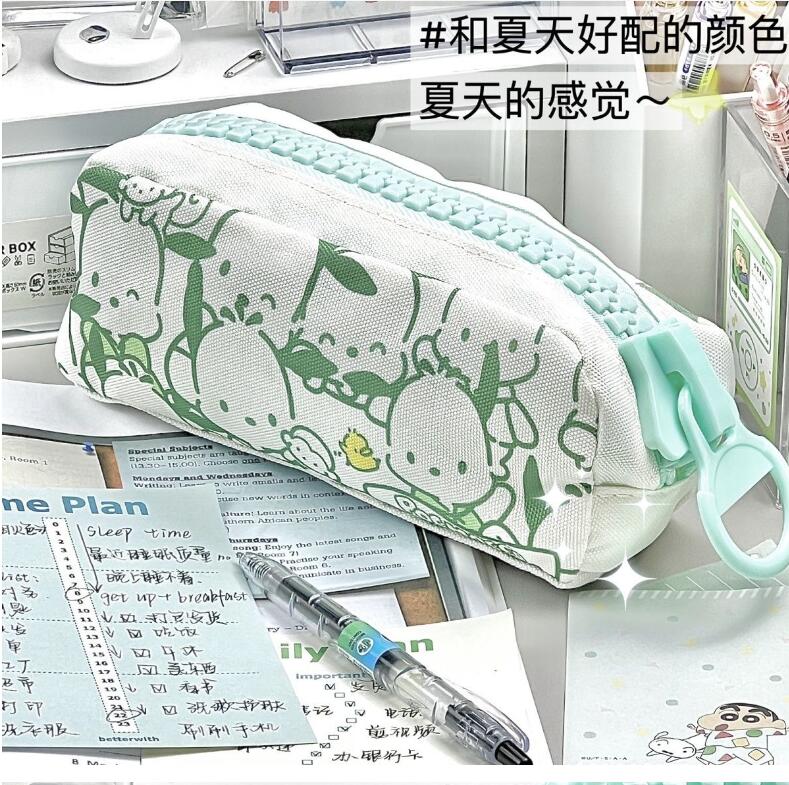 Girls Kawaii Pachaco Melody Pencil Bag Girl Cartoon Print Accessories сумки большой емкость