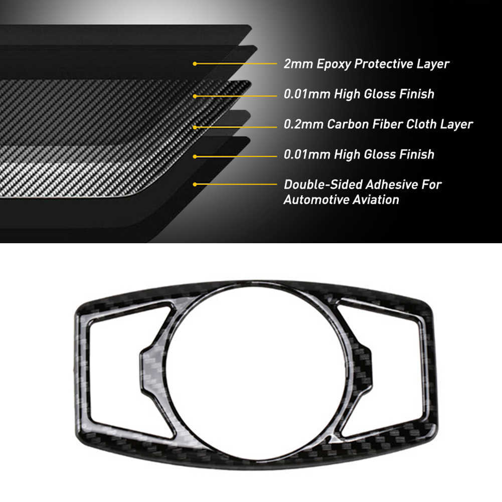 Neue Neueste 1 stücke Carbon Fiber Scheinwerfer Schalter Trim Dekor Abdeckung für Ford Mustang 2015 2016 2017 2018 2019 2020 auto Styling Zubehör