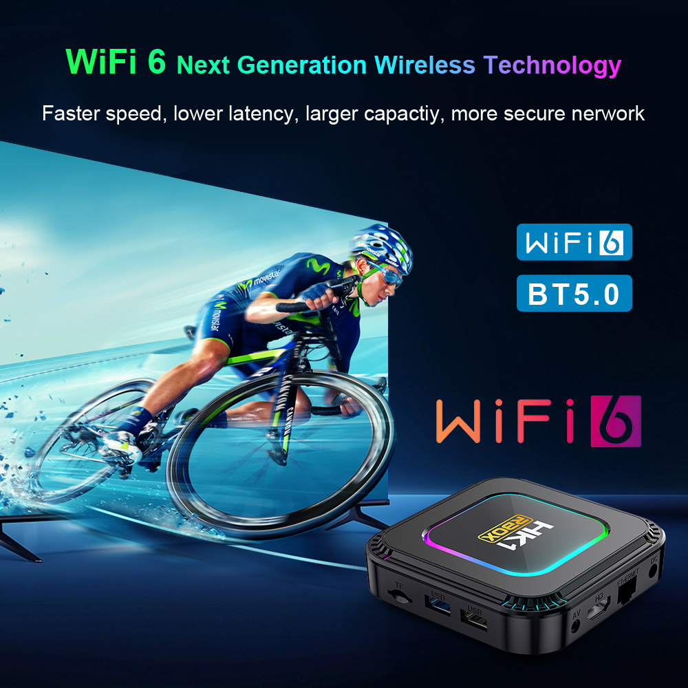 HK1 RBOX K8 Android 13 TV BOX RK3528 4GB 128GB 64GB 32GB 16GB 2.4G 5G WIFI 6 BT 5.0 8K Vedio Decoding Media Player Set Top Receiver